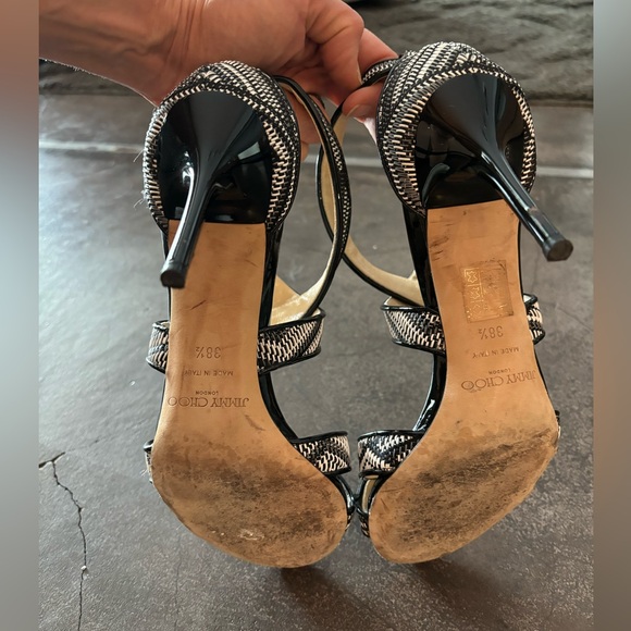 Jimmy Choo Black and White high Heels, size 38 1/2 - Picture 8 of 10